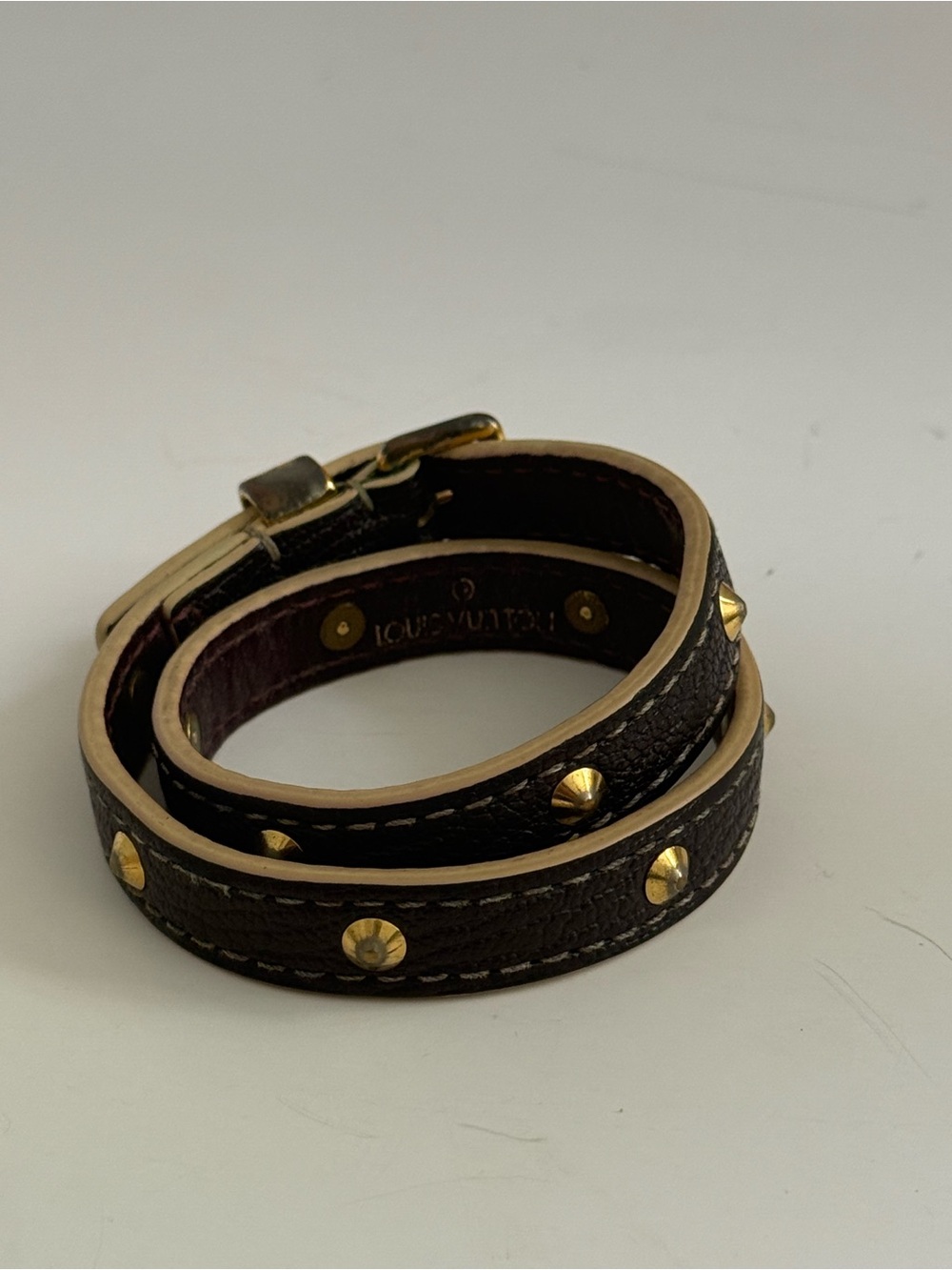 Louis Vuitton Suhali Stud Leather Black bracelet 🌟 - Picture 4 of 8